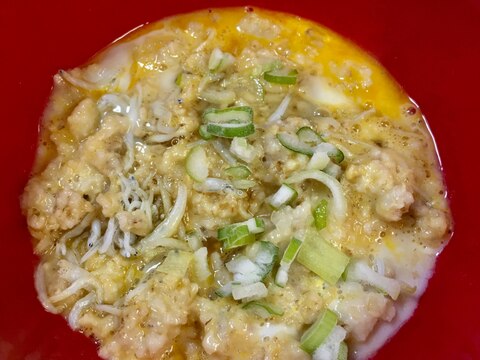 オートミールのシラス玉子丼